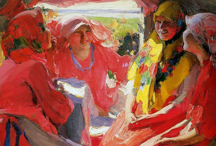 俄罗斯画家阿布拉姆·埃菲莫维奇·阿尔希波夫油画作品，充满了对农村生活真挚的感情和爱！