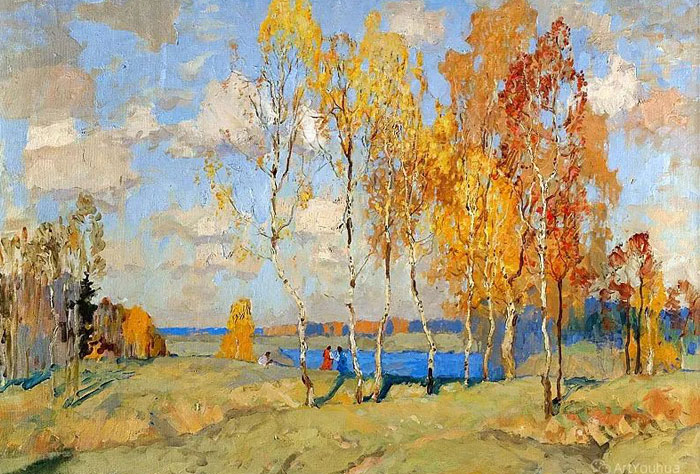 俄罗斯画家康斯坦丁·伊万诺维奇·戈尔巴托夫油画作品欣赏，优雅、宁静和诗意之美！（一）