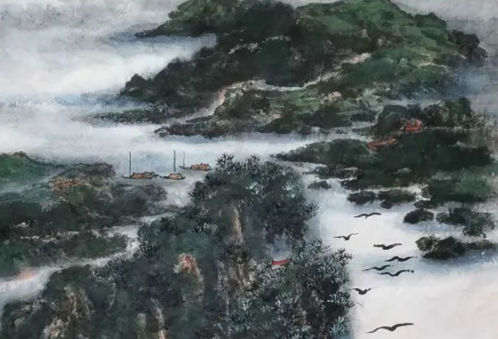 名公绎思挥彩笔，气象生动映自然，著名画家魏绍明国画作品欣赏