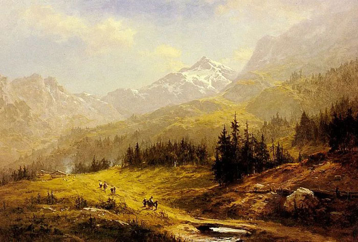 英国画家威廉姆斯·利德作品欣赏，心旷神怡的田园风光