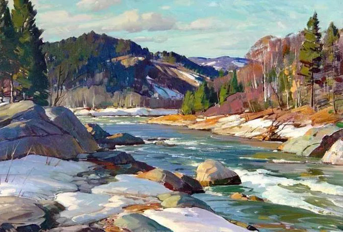 美国画家阿尔德罗·希伯德作品欣赏，精美的冬季风景