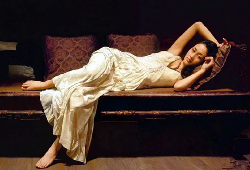 中国美术家协会会员，中央美术学院教授张义波写实肖像油画作品欣赏